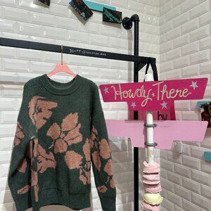 Floral Knit Sweater - KS6065 - Umgee USA